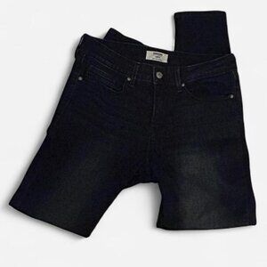 dark wash mid-rise skinny jeans